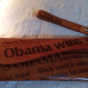 Historic President Obama bundle with handmade collectors purse signed numbered